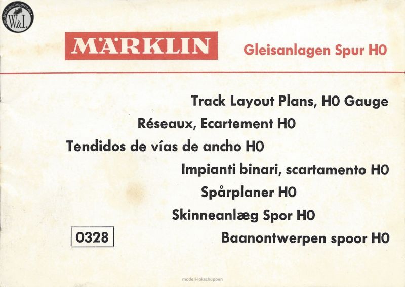 Altes Märklin Gleisplan Heft 0328 Gleisanlagen Spur H0